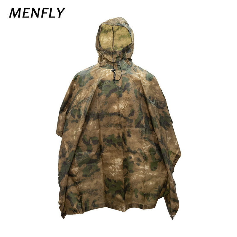 MENFLY ATFG Moss Camouflage Ta - Emergency Poncho Rain recension och pris