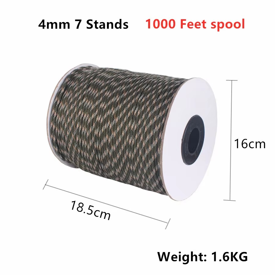 CAMPINGSKY 550 Paracord 4mm 10 - Para Cord 1000Ft recension och pris