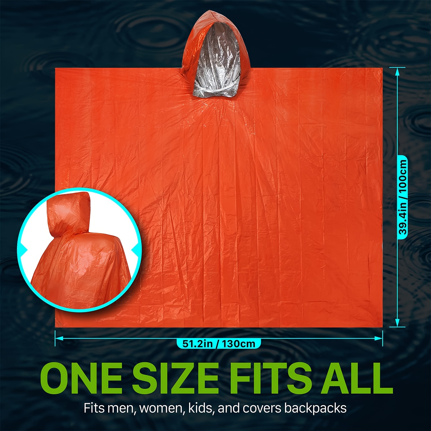 9Pcs Emergency Survival Kit, T - Emergency Poncho Rain recension och pris