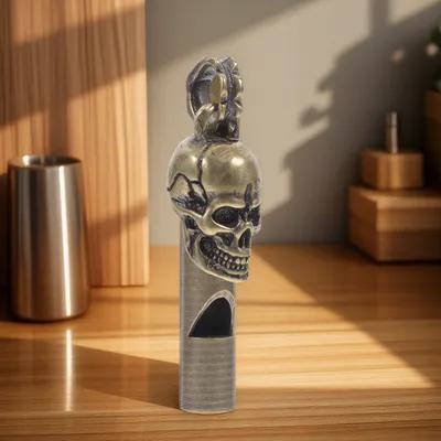Spooky Skull Head Copper Whist - Emergency Whistle Loud recension och pris