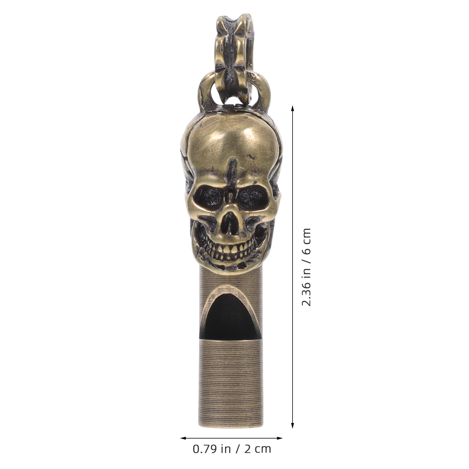 Spooky Skull Head Copper Whist - Emergency Whistle Loud recension och pris
