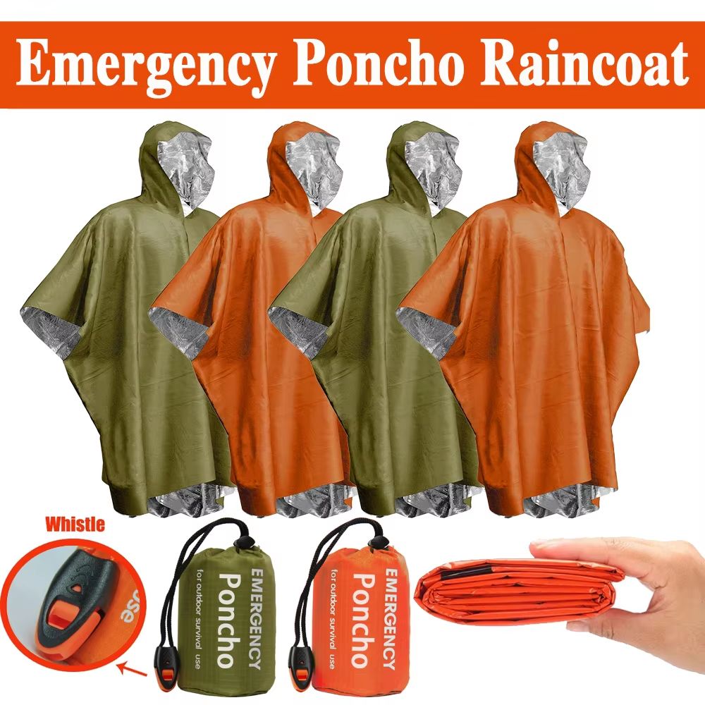 Emergency Rain Poncho Thermal  - Emergency Poncho Rain recension och pris